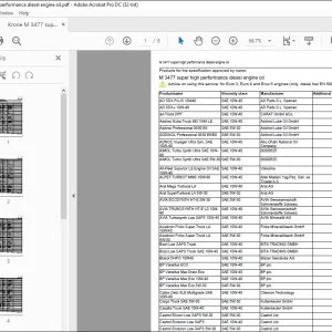 Krone M 3477 super high performance diesel engine oil Manual - PDF DOWNLOAD