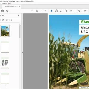 Krone Winter Check BiG X Technical Manual - PDF DOWNLOAD