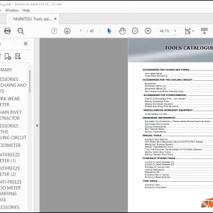 MANITOU Tools catalog Manual - PDF DOWNLOAD