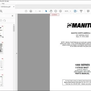 Manitou 1000 SERIES 3 STAGEMAST Parts Manual R379 - PDF DOWNLOAD