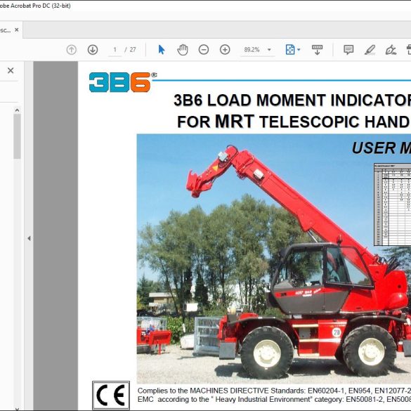 Manitou 3B6 MRT TELESCOPIC HANDLERS LOAD MOMENT INDICATOR User Manual ...