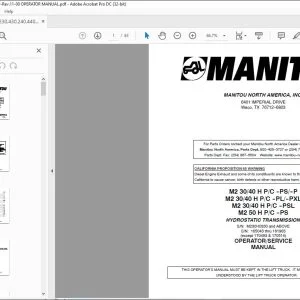 Manitou 3M230,430,240,440,250,450-B427D-Rev.11-00 OPERATOR MANUAL - PDF DOWNLOAD