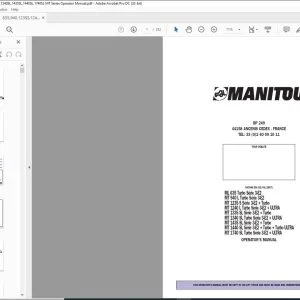 Manitou 635,940,1235S,1240L,1335SL,1340SL,1435SL,1440SL,1740SL MT Series Operator Manual 547848 - PDF DOWNLOAD