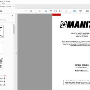 Manitou 804866 SERIES 3-Stage Mast Parts Manual 809782 - PDF DOWNLOAD