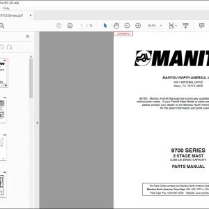 Manitou 805323 SERIES 2-Stage Mast Parts Manual 809779 - PDF DOWNLOAD