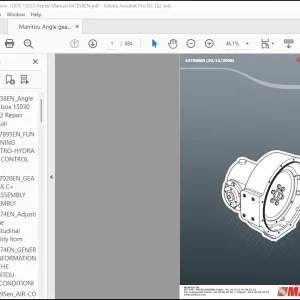 Manitou Angle gear box 15930 15932 Repair Manual 647058EN - PDF DOWNLOAD