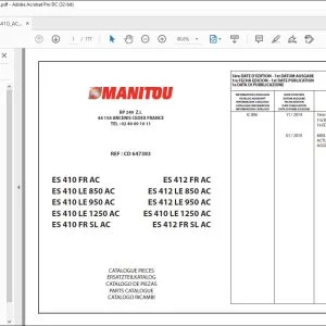 Manitou Forklift ES 410-412 Part Manual_647383 - PDF DOWNLOAD