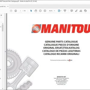 Manitou Forklift MSI 20 25 30 35 BUGGIE MAST Genuine Parts Catalogue Manual - PDF DOWNLOAD