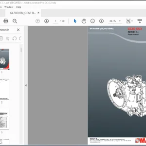 Manitou GEAR BOX SERIE C+ Repair Manual 647020EN (01/07/2008) - PDF DOWNLOAD