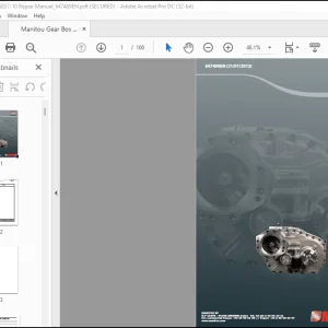 Manitou Gear Box HSE07-10 Repair Manual_647409EN - PDF DOWNLOAD
