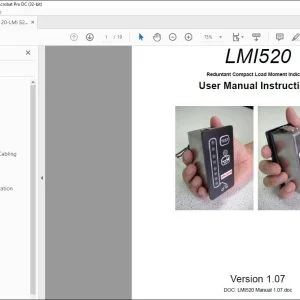 Manitou LMI520 Reduntant Compact Load Moment Indicator User Manual - PDF DOWNLOAD