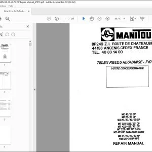 Manitou M2-M4-MT-MB-4RM 26-30-40-50 CP Repair Manual_47873- PDF DOWNLOAD