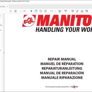 Manitou M26-M50 MC30-MC79 Series 3-E2 Repair Manual - PDF DOWNLOAD