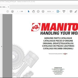 Manitou MC, MSI 25-30-35 D K ST5 S1 Spare Parts Catalog_647839 - PDF DOWNLOAD