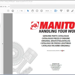 Manitou MC-X 18-2(4) D K ST3A S1 Spare Parts Catalog Manual_647838 - PDF DOWNLOAD