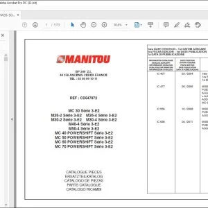 Manitou MC30-70, M26-50 Parts Catalogue Manual CD547872 - PDF DOWNLOAD