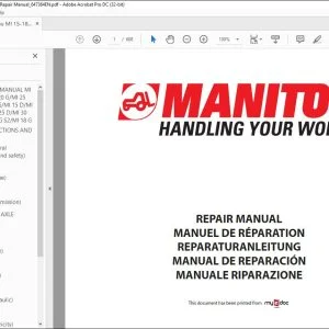 Manitou MI 15-18-20-25-30-35 Series Repair Manual_647364EN - PDF DOWNLOAD