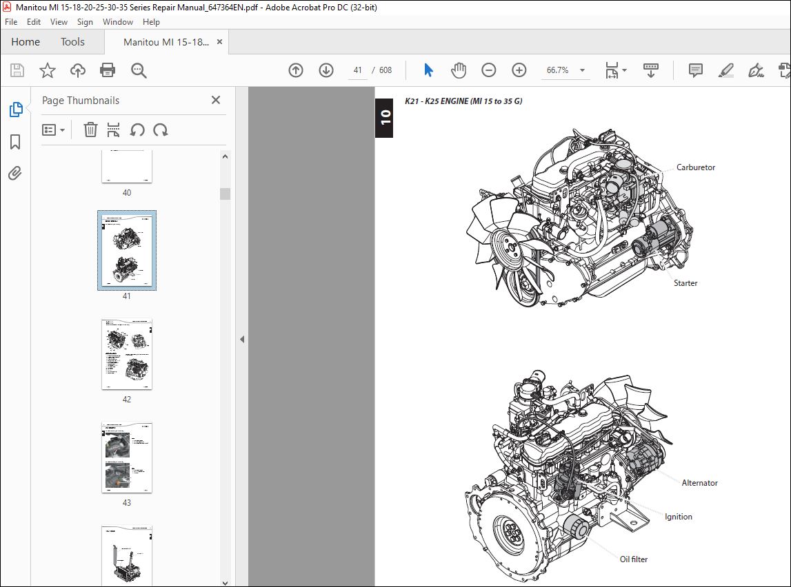 Manitou MI 15-18-20-25-30-35 Series Repair Manual_647364EN - PDF ...