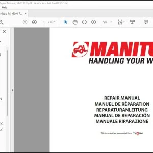 Manitou MI 60H 70H Series 1-E2 Repair Manual_547913EN - PDF DOWNLOAD