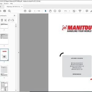 Manitou MI MI-X 40-45-50 Repair Manual_647510EN - PDF DOWNLOAD