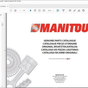Manitou MLT 1035 LSUS6E3 Genuine Parts Catalogue Manual - PDF DOWNLOAD