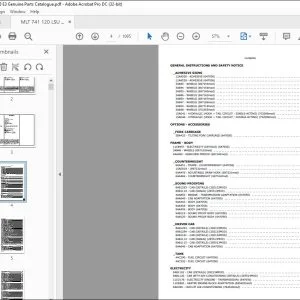 Manitou MLT 741 120 LSU S5 E3 Genuine Parts Catalogue Manual - PDF DOWNLOAD