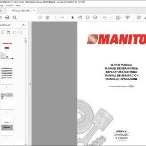 Manitou MLT523 MLT526 MLT626 MLT725 S2 S3 Turbo Ultra Repair Manual 547014EN - PDF DOWNLOAD
