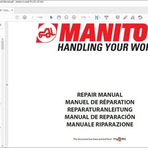 Manitou MRT 1432-2540 (Type 212,357) Repair Manual - PDF DOWNLOAD