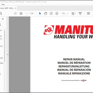 Manitou MRT 1850,MRT 2150, MRT 2540 Repair Manual_648676EN - PDF DOWNLOAD