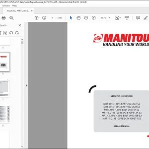 Manitou MRT 2145-2545, MRT-X 2545-2145 Easy Series Repair Manual_647587EN - PDF DOWNLOAD