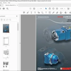 Manitou Rexroth Hydrostatic Motor A10FM A10FE Repair Manual 647433EN-DE 2013 - PDF DOWNLOAD