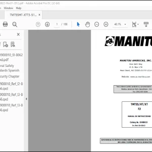 Manitou TMT55 HT XT T3 MANUAL DE INSTRUCCIONES 51900023 - PDF DOWNLOAD