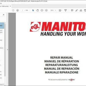 Manitou Telehandler MLT634,731,735,1035T LSSU 120 LSU Repair Manual M153EN - PDF DOWNLOAD