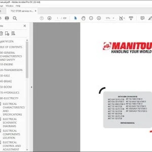 Manitou Telehandler MTL 634-1030 Repair Manual_647412 - PDF DOWNLOAD