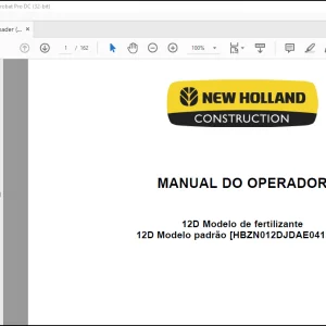 NEW HOLLAND 12D MANUAL DO OPERADOR - PDF DOWNLOAD (Brasil)