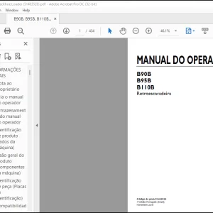 NEW HOLLAND B90B B95B B110B Retroescavadeira MANUAL DO OPERADOR 51463526 - PDF DOWNLOAD (Brasil)