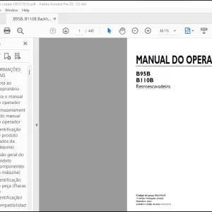 NEW HOLLAND B95B B110B Retroescavadeira MANUAL DO OPERADOR 90337615 - PDF DOWNLOAD (Brasil)