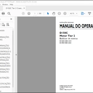 NEW HOLLAND D150C Motor Tier 2 Buldôzer de esteiras MANUAL DO OPERADOR 47713570 - PDF DOWNLOAD (Brasil)