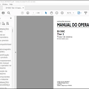 NEW HOLLAND D150C Tier 2 Trator de esteiras MANUAL DO OPERADOR 48149237 - PDF DOWNLOAD (Brasil)