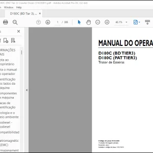 NEW HOLLAND D180C (BD TIER3) D180C (PAT TIER3) Trator de Esteiras MANUAL DO OPERADOR 51633081 - PDF DOWNLOAD (Brasil)