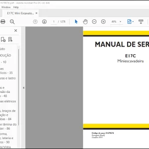 NEW HOLLAND E17C Miniescavadeira MANUAL DE SERVIÇO 51679674  - PDF DOWNLOAD (Brasil)