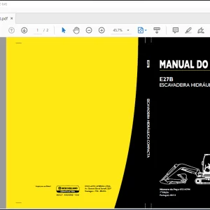 NEW HOLLAND E27B Escavadeira Hidráulica Compacta 47514794 MANUAL DO OPERADOR - PDF DOWNLOAD (Brasil)