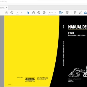 NEW HOLLAND E27B Escavadeira Hidráulica Compacta MANUAL DEL OPERÁRIO 47514848 - PDF DOWNLOAD (Brasil)