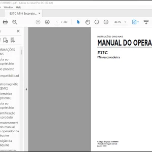 NEW HOLLAND E37C Miniescavadeira MANUAL DO OPERADOR 51698891 - PDF DOWNLOAD