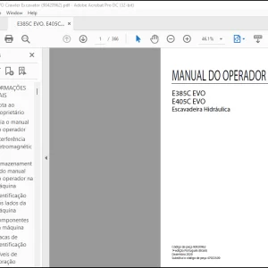 NEW HOLLAND E385C EVO E405C EVO Escavadeira Hidráulica MANUAL DO OPERADOR 90420962 - PDF DOWNLOAD (Brasil)