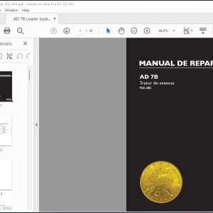 NEW HOLLAND Fiat-allis AD 7B Trator de esteiras MANUAL DE REPARAÇÕES (GE1244) - PDF DOWNLOAD (Brasil)