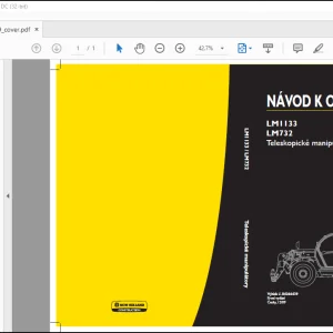 NEW HOLLAND LM1133 LM732 NAVOD K OBSLUZE 84266439 - PDF DOWNLOAD (Czech)