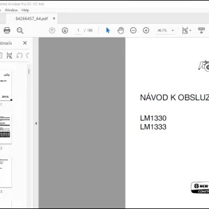 NEW HOLLAND LM1330 LM1333 NAVOD K OBSLUZE 84266457 - PDF DOWNLOAD (Czech)