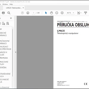 NEW HOLLAND LM625 Teleskopický manipulator PRÍRUCKA OBSLUHY 47529217 - PDF DOWNLOAD (Czech)