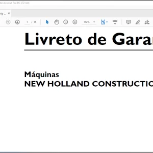 NEW HOLLAND Máquinas Livreto de Garantia 90446012 - PDF DOWNLOAD (Brasil)